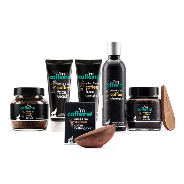 mCaffeine Must Have Coffee Bath Kit (Pack of 6) | Anti Hair Fall and Anti Dandruff Hair Care | Anti Pollution Face Care | De-Tan and Exfoliating Body Care mCaffeine Must Have Coffee Bath Kit (Pack of 6) | Anti Hair Fall and Anti Dandruff Hair Care | Anti Pollution Face Care | De-Tan and Exfoliating Body Care