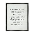 thumbnail image 2 of Stupell Industries Woman With All Daughters Loving Family Quote Graphic Art Metallic Gold Floating Framed Canvas Print Wall Art, Design by Lux + Me Designs, 2 of 5