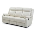 thumbnail image 3 of Glory Furniture Ward Faux Leather Double Reclining Sofa in Pearl, 3 of 6