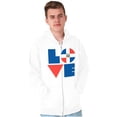 thumbnail image 5 of Domical Republic Flag DR Pride Love Zip Up Hoodie Men's Women's Brisco Brands M, 5 of 5