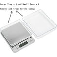 thumbnail image 4 of 1000g/ 0.1g Small Pocket Jewelry Scale, Digital Kitchen Scale with 2 Trays, Stainless Steel Gram Scales Weight Gram and Oz, Digital Herb Scale, Silver, 4 of 8