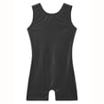 thumbnail image 3 of YMNXA Toddler Kids Girls Dance Romper Sleeveless Round Neck Solid Color Comfortable Slim Fit Jumpsuit Bodysuit For Performance Gymnastics Practice,Black,4-5 Years, 3 of 4