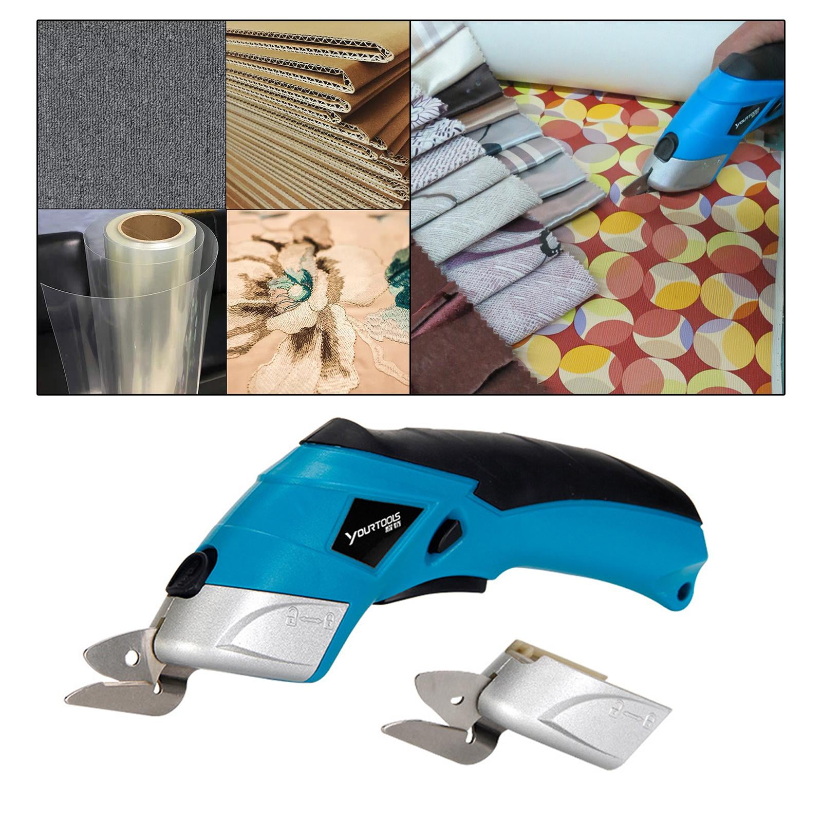 GUOOL Electric Scissors for Cutting Fabric, Power Scissors Cutting Tool for Cutting Fabric, Corrugated Cardboard, Carpet and Acrylic Film
