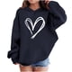 thumbnail image 1 of Sudadera con capucha y estampado de corazón de San Valentín, sudadera de manga larga para niños y niñas, chaqueta para niñas de talla mediana y grande., 1 of 7