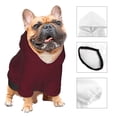 thumbnail image 3 of Fotbe Maroon Print Small Dog Sweater Hoodies Pet Grey Hooded Soft Fleece Sweatshirts with Pocket Fall Winter Puppy Cat Sweaters Warm Clothes-Small, 3 of 7