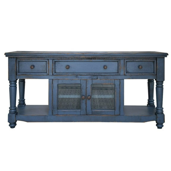 Crafters and Weavers Stonegate 70" TV Stand - Blue