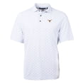 thumbnail image 2 of Men's Cutter & Buck White Texas Longhorns Big & Tall Virtue Eco Pique Tile Print Recycled Polo, 2 of 3