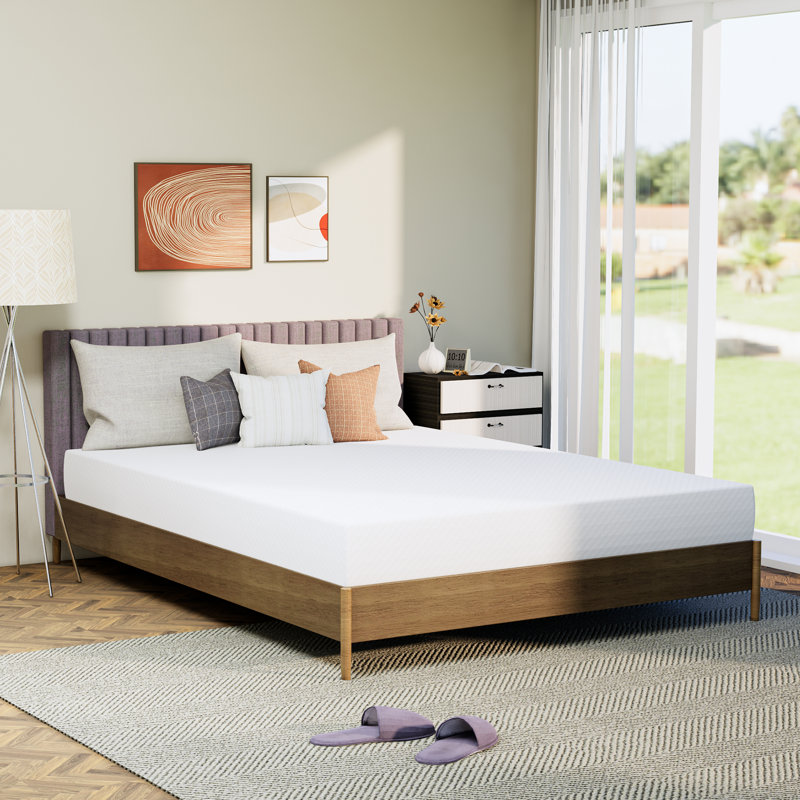 GAESTE 8 Queen Memory Foam Mattress, Cooling Gel, Medium Firm Support, Pressure Relief, Breathable Cover, Mattress in a Box, Adult and Child
