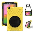 thumbnail image 2 of KIQ Galaxy Tab A 8.0 Case, T290 model with Screen Protector Tempered Glass Protector for Samsung Galaxy Tab A 8.0 2019 SM-T290 [Yellow], 2 of 10