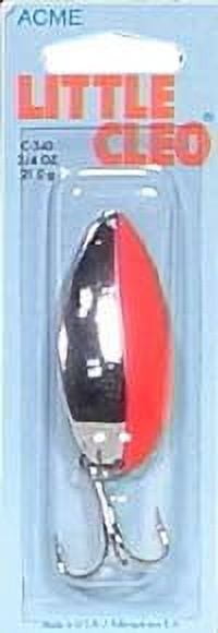 (2 pack) Acme Tackle Little Cleo Fishing Spoon Nickel Flo Orange Stripe 3/4 oz.