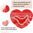 thumbnail image 4 of 100pcs Mini Bags for Small Business, 2x3 inch Heart-Shaped Jewelry Bags Clear Mylar Ziplock Baggies Cute Packaging Supplies for Earring Sample (Red), 4 of 14