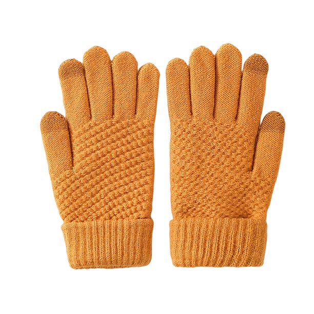 Minnieouse 2 pares de guantes de invierno, mitones cálidos, calentador de manos, accesorios para el hogar, dulce regalo, mano de obra fina, guantes guantes y mitones Amarillo Minnieouse AP013940-04