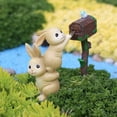 thumbnail image 2 of Interesting Rabbit Mailbox Statue Resin Figurine Ornament Rabbit Mailbox Decoration Animals Decoration Garden Sculpture For Bonsai, 2 of 9