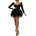 thumbnail image 1 of Robe en Tulle Superposée pour Femmes Taille Haute Sexy Cocktail Soirée Maxi Robe, 1 of 6