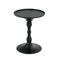 thumbnail image 3 of Pangea Home Bishop Circle Top Modern Steel Metal Side Table in Black, 3 of 3