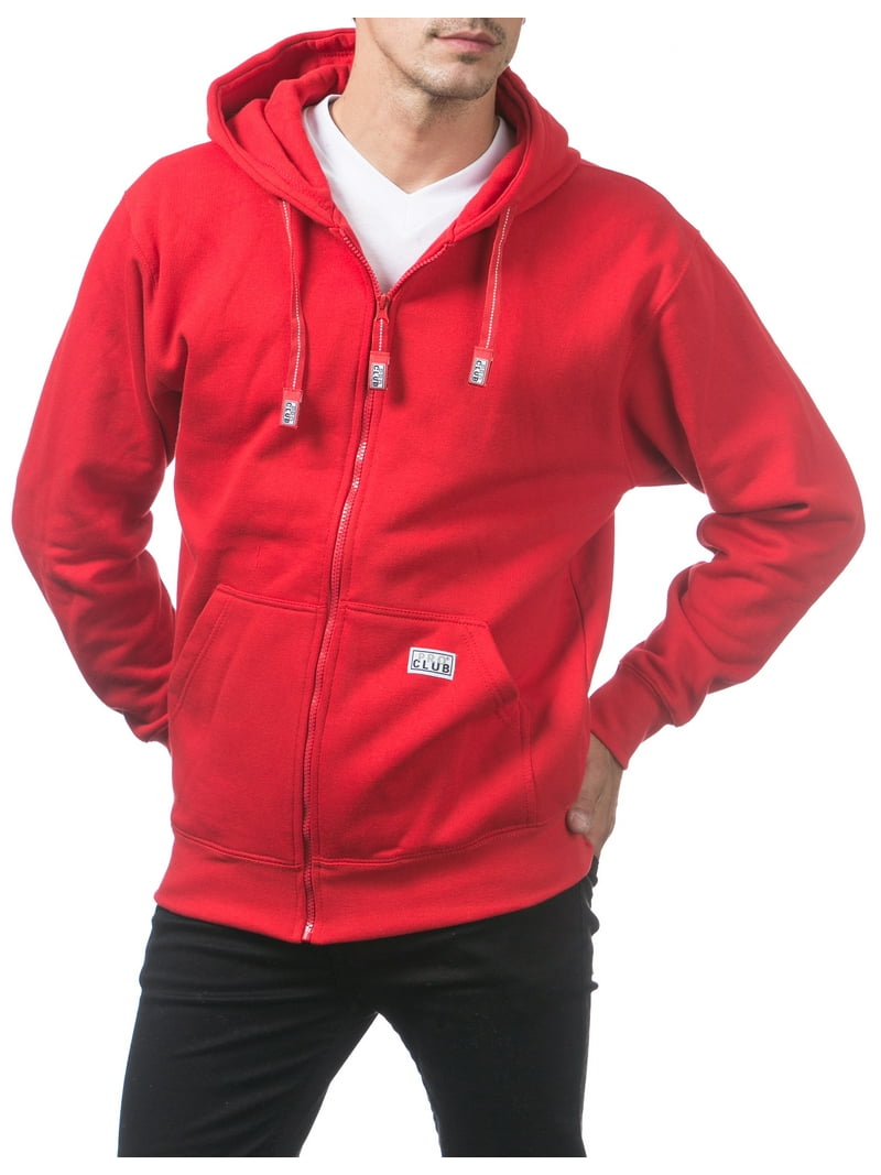 Pro Club Men's Heavyweight Full Zip Fleece Hoodie - Walmart.com