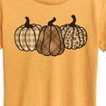 thumbnail image 3 of Instant Message - Brown Plaid Pumpkins - Women's Short Sleeve Graphic T-Shirt, 3 of 7
