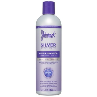 Jhirmack Silver Brightening Purple Shampoo for All Shades of Gray, White, and Blonde Hair, 12 fl oz