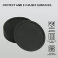 thumbnail image 3 of H&S Non Slip Silicone Drink Coasters - Set of 6 - Large Black Cup Coaster Set for Outdoor and Indoor Drinks - Anti Stain & Heat Resistant, 3 of 7