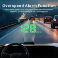 thumbnail image 2 of Head up Display Car GPS Digital Speedometer USB Plug and Play Automatic Brightness Adjustment Large Font Display with Sunshade for Cars Trucks Motorcycles Black 1 Pc, 2 of 6