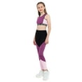 thumbnail image 4 of iiniim Kids Girls Two Piece Dance Outfit Tracksuit Crop Top with Athletic Legging Pants for Gym Sport Workout, 4 of 7