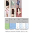thumbnail image 5 of Pink Satin Lace Trim Midi Skirt High Waist Slim Pencil Skirt, 5 of 5
