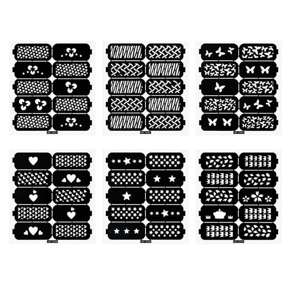 6 hojas de pegatinas de manicura Halloween Allinless decoraciones de Halloween