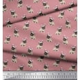 thumbnail image 2 of Soimoi Polyester Crepe Fabric Pug Dog Print Fabric by The Yard 52 Inch Wide, 2 of 3