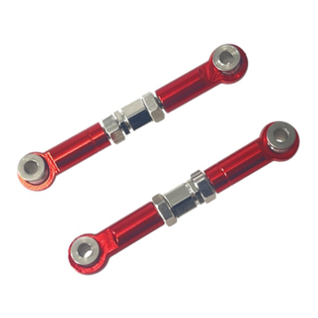 Accesorios de Actualización de Metal para Coche RC, Varilla de Dirección para Go 1/14 14209 14210 H14BM, Piezas de Actualización de Coche RC (Rojo)