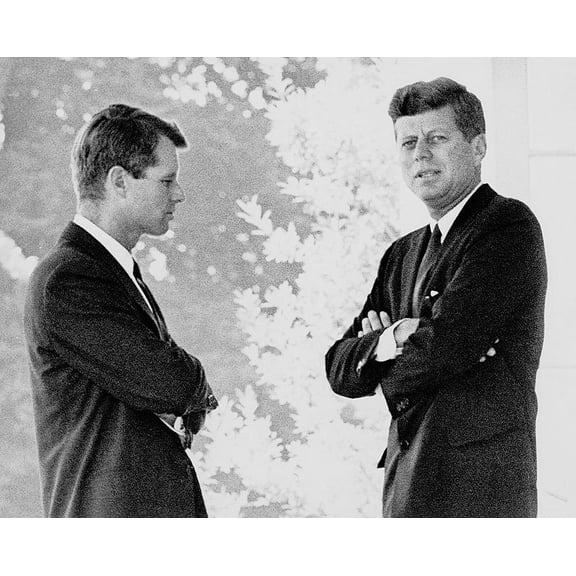 Brothers John F. and Robert F. Kennedy Portrait - 12x18 Inch Laminated Poster - Stunning Detail and Bold Colors