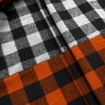 thumbnail image 5 of BiZtdJrK Men's Flannel Plaid Shirts Fall Winter Long Sleeve Button Down Shirt Casual Lapel Fashion Jackets with Pocket Orange L, 5 of 7