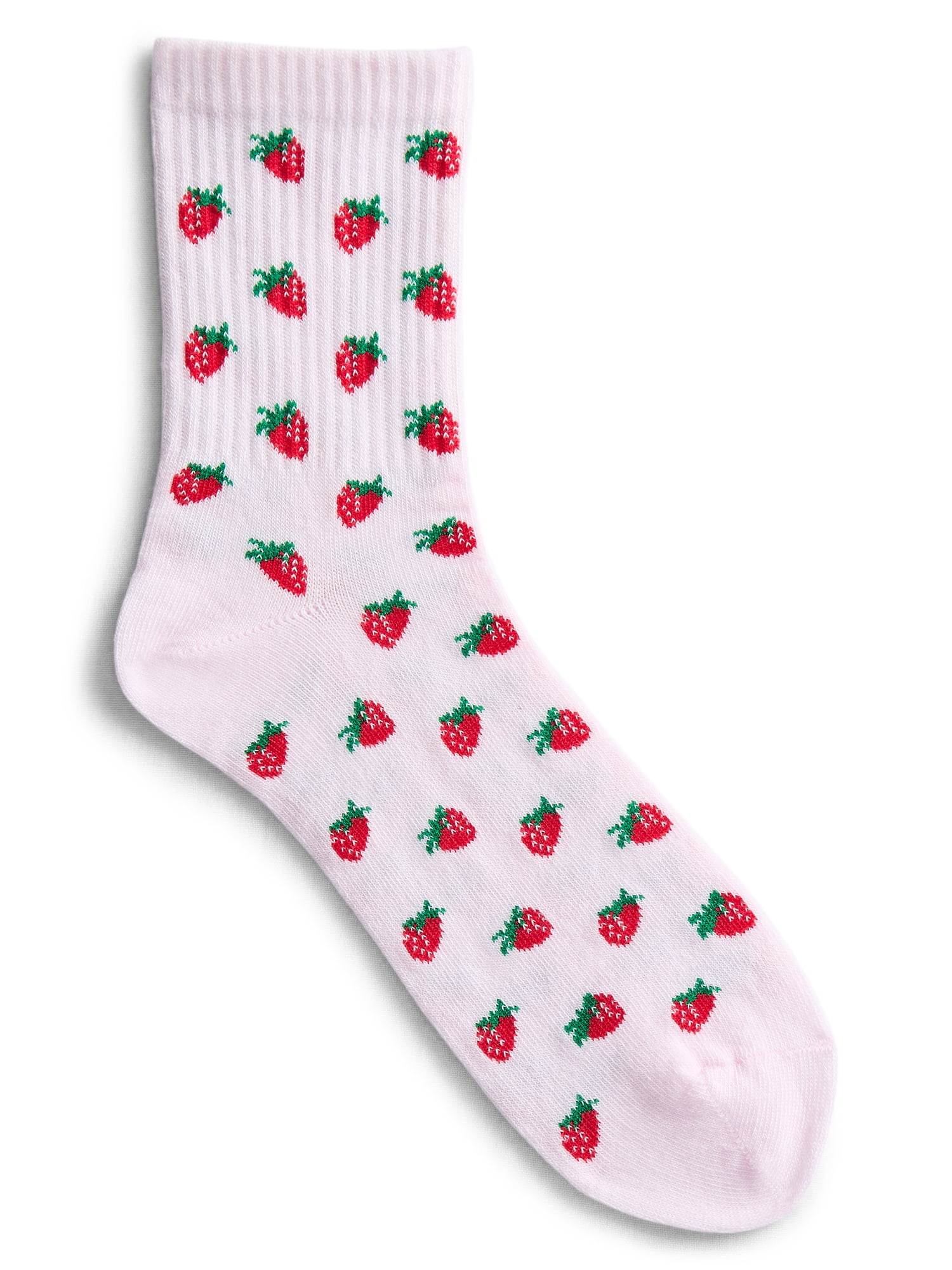 No Boundaries Embroidered Mid Crew Socks, 6-Pack, Women's, Shoe Sizes 4-10