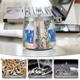 thumbnail image 6 of Yayeee Ashtray with Lid for Cigarette Smokeless Stainless Steel Home Ash Holder, Yellow Seaside, 6 of 7