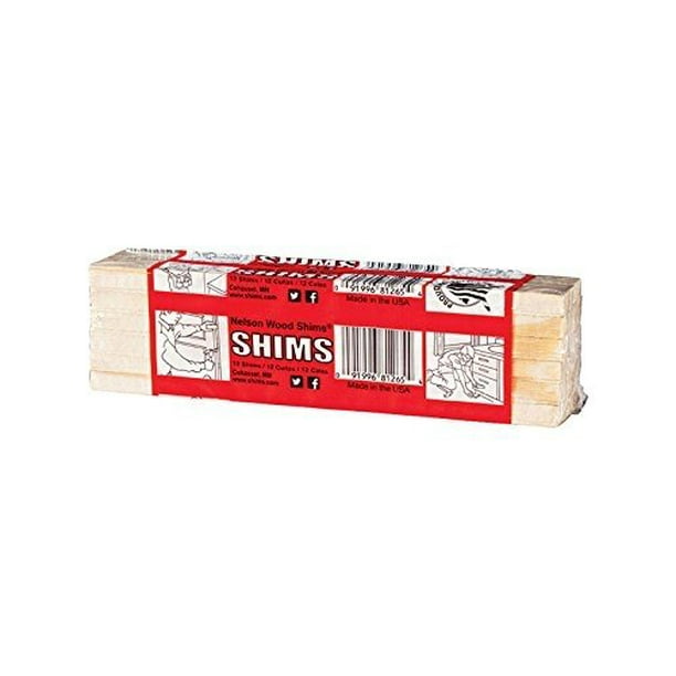 Nelson Wood Shims 8" 12 Pack Kiln Dried Wood Set of 2 (Total 24