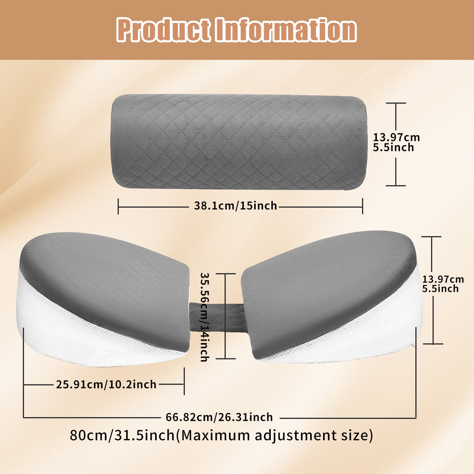 AMTPM Pregnancy Pillows for Sleeping, Upgraded Memory Foam Maternity Pillow, Pregnancy Body Pillow for Pregnant Women with Cooling Removable, Washable Cover, Support for Belly