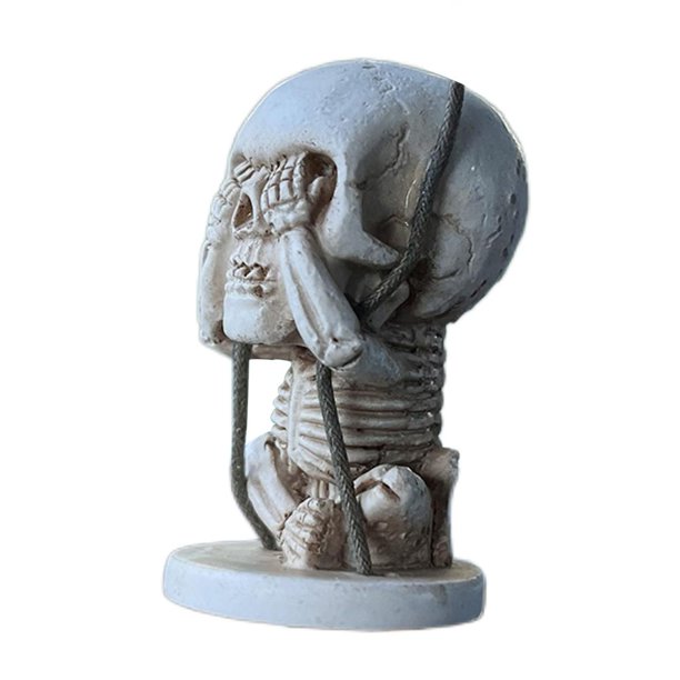 Colgante de esqueleto de coche de resina, espejo retrovisor, colgante, columpio, decoración de calavera (no se ve)