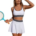thumbnail image 5 of GEWSEY Womens High Waisted Bikini Sets Two Piece Tummy Control Swim Skirt Color Block Skirted Swimsuit 2026 (White, S), 5 of 6