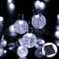 thumbnail image 2 of FloreceBien Solar String Lights Outdoor 35.6ft 60 LED Globe String Lights,Waterproof 8 Modes Solar Patio Lights for Garden, Patio, Gazebo, Yard, Outdoors (Warm White), 2 of 7
