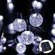 thumbnail image 2 of FloreceBien - Cadena de luces solares para exteriores, 35,6 pies, 60 luces LED en forma de globo, impermeables, 8 modos, para jardín, patio, cenador, jardín, exterior (blanco cálido), 2 of 7
