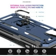 thumbnail image 3 of 3in1 Case Bundle for Apple iPhone 15 Plus Heavy Duty Case with Built-in Kickstand, Dual Layer Protection with 2 Clear Screen Protectors, Sturdy Case for Apple iPhone 15 Plus, Navy, 3 of 7