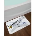 thumbnail image 2 of Vintage Airplane Bath Mat, P-51 Dallas Doll Detailed Illustration American Air Force Classic Plane, Non-Slip Plush Mat Bathroom Kitchen Laundry Room Decor, 29.5 X 17.5 Inches, Multicolor, Ambesonne, 2 of 2