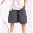 thumbnail image 3 of WAVSUF Baggy Shorts for Boys, Trendy Soft Stretchable Elastic Waist Sun Protection Breathable Shorts Black Size 11-12, 3 of 6