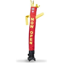 Now Open 8 Foot Tall Inflatable Tube Man Air Powered Waving Puppet, Air Blower Motor Included with 6 Foot Dancer by Feather Flag Nation