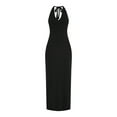thumbnail image 4 of No Boundaries Knit Halter Maxi Dress, Women's, 4 of 4