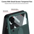 thumbnail image 4 of Decase For Samsung Galaxy Z Flip3 5G Shockproof Folding Metal Ring Stand Ultra Thin Hard PC Case Cover,Darkgreen, 4 of 5