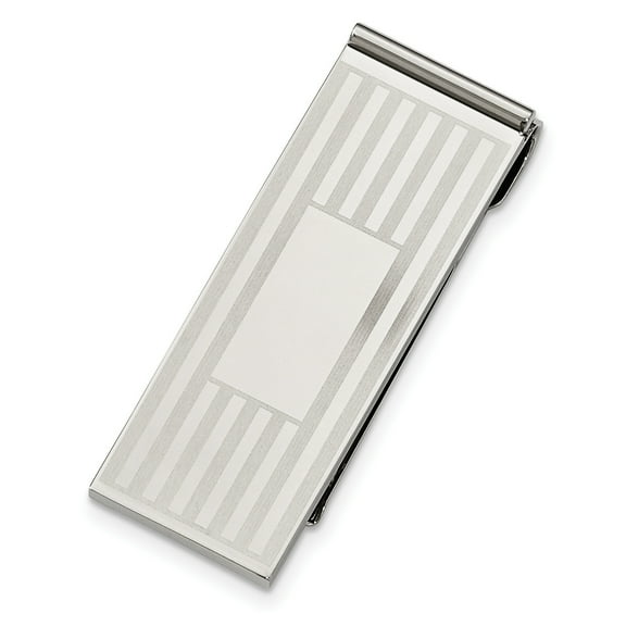Stainless Steel Brushed and Polished Money Clip