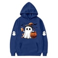 thumbnail image 5 of Piuwrlz Kid Hood Halloween Hoodies Girls Pattern Hat Sweatshirts Long Sleeve Pullover Blue Size 9-10Years, 5 of 5