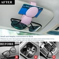 thumbnail image 4 of Lohuatrd Faux Leather Car Visor Glasses Clip Magnetic Closure Eyeglass Hanger Clip Car Card Clip Ticket Clip Sunglasses Storage Holder Interior, 4 of 8