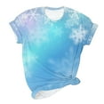 thumbnail image 2 of Under $5,Lolmot Christmas Shirts for Women Christmas Snowflake T-Shirt Girls Cute Graphic Tees Holiday Short Sleeve Shirts Casual Tunics Plus Size Tops, 2 of 7