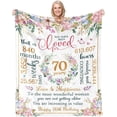 thumbnail image 1 of LHSHID 70th Birthday Gifts for Women 70th Birthday Decorations for Women 70th Birthday Gift Ideas Happy 70th Birthday Decorations for Her Wife Sister Friend Soft Throw Blanket 50"x60", 1 of 7